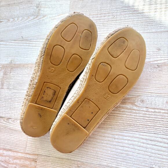 KENZO Paris Tiger Embroidered Canvas Espadrille Flats | Beige Size 37 - Picture 7 of 7
